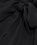 The Kooples - Vestido kimono corto con cinturón de viscosa y seda - Negro - Mujer