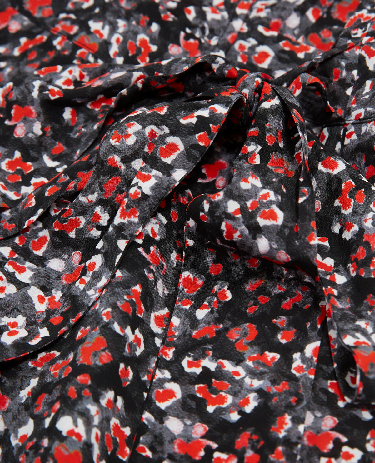 The Kooples - Short Floral Dress - Black - Red - Women