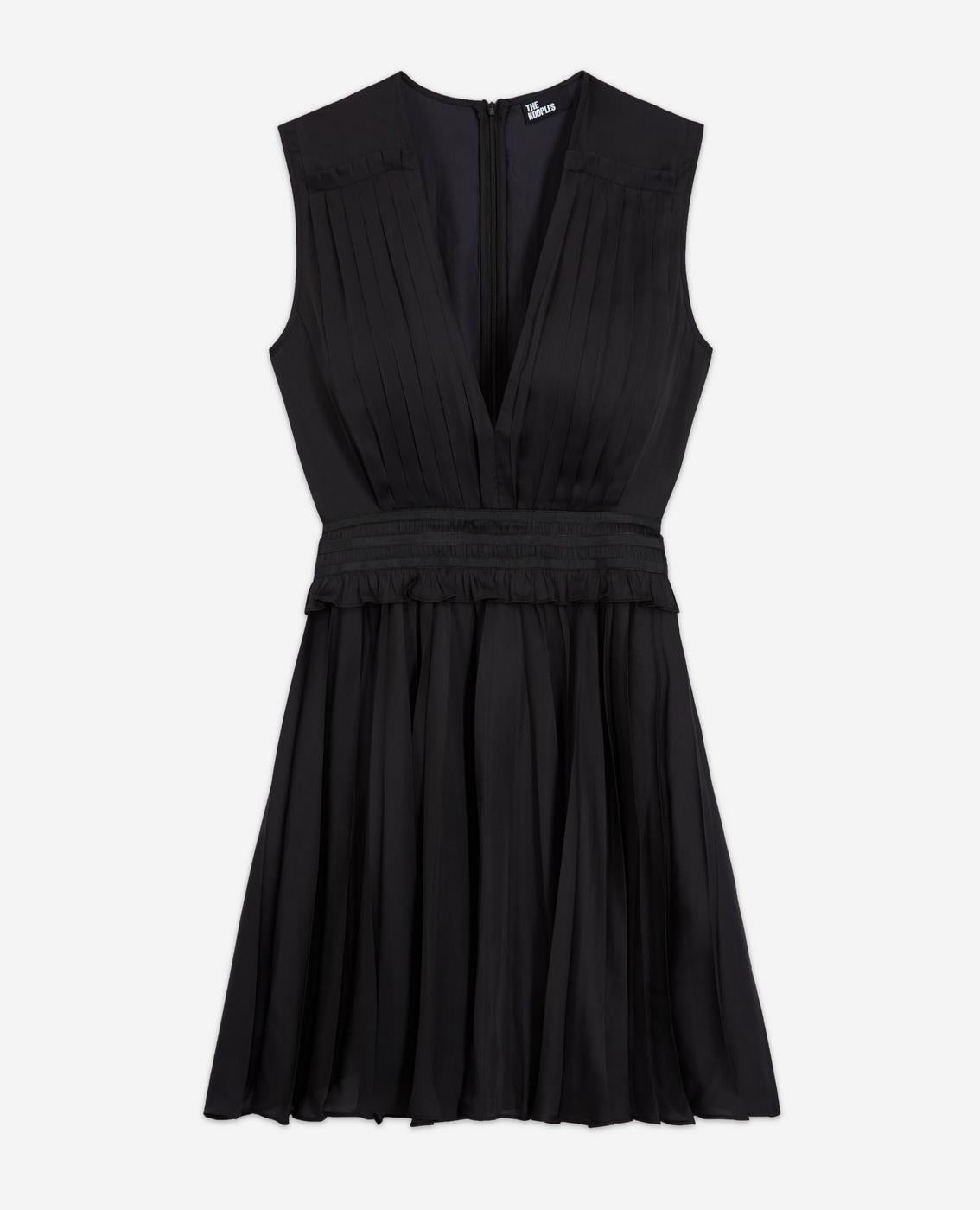The Kooples - Vestido skater plisado sin mangas - Mujer