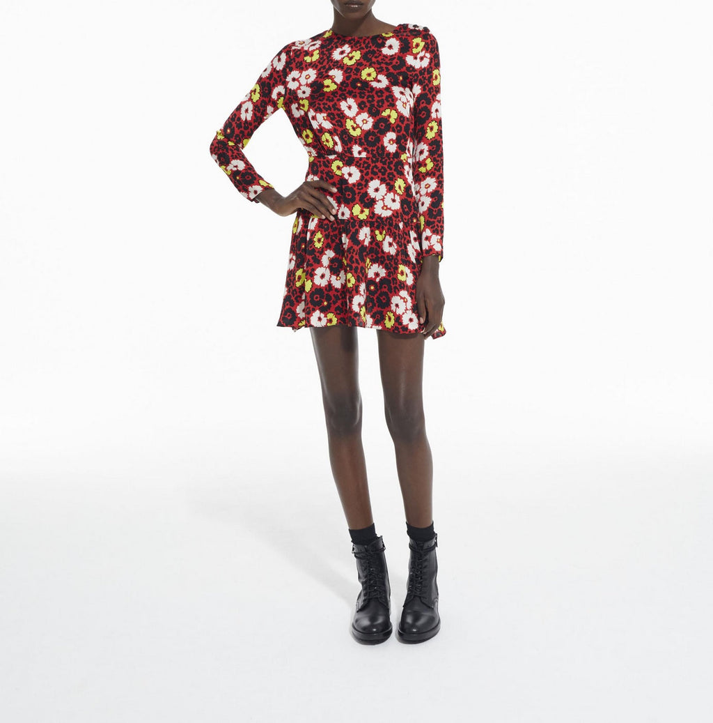 The Kooples - Vestido Patinador - Rojo - Mujer