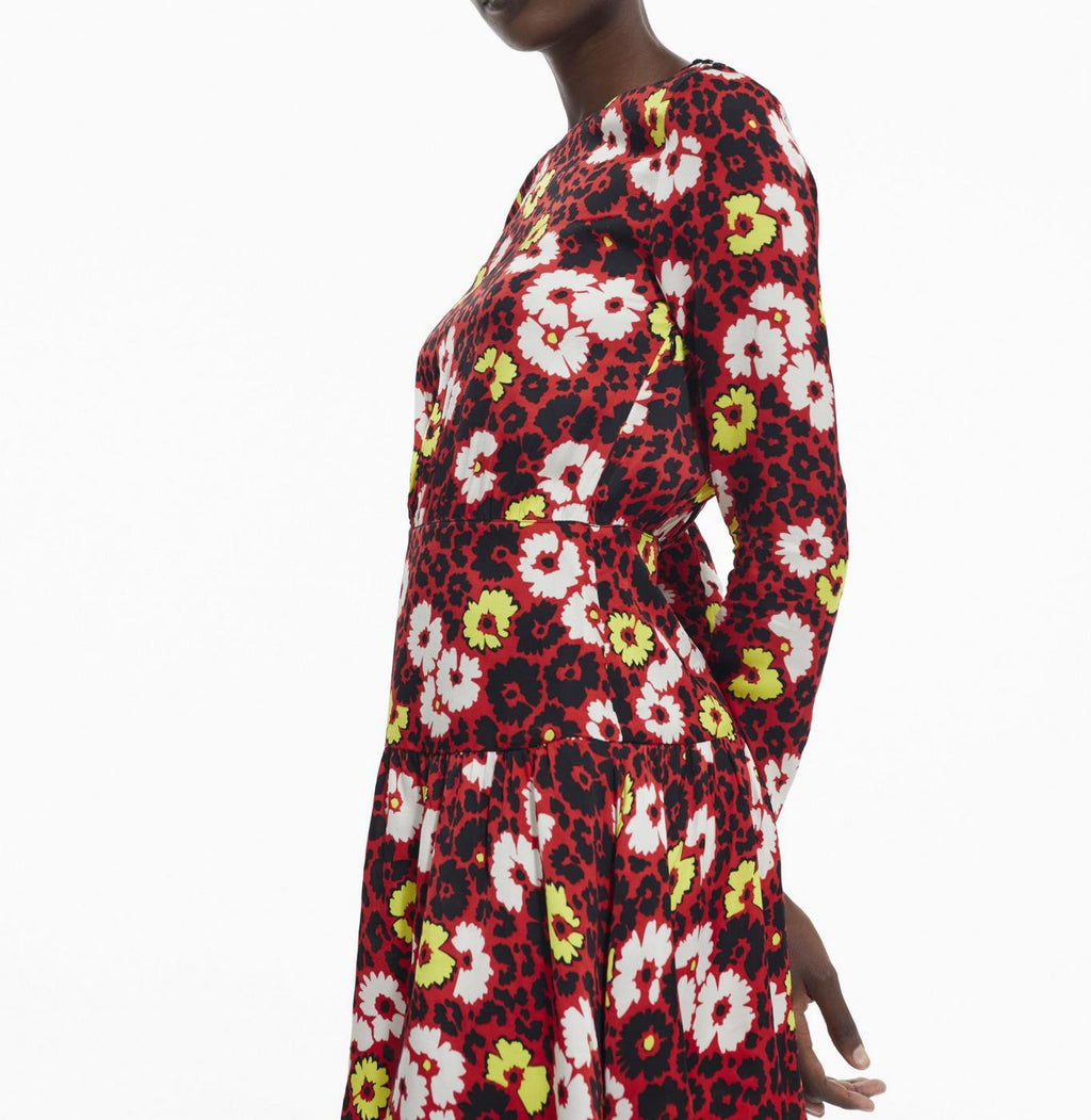 The Kooples - Vestido Patinador - Rojo - Mujer