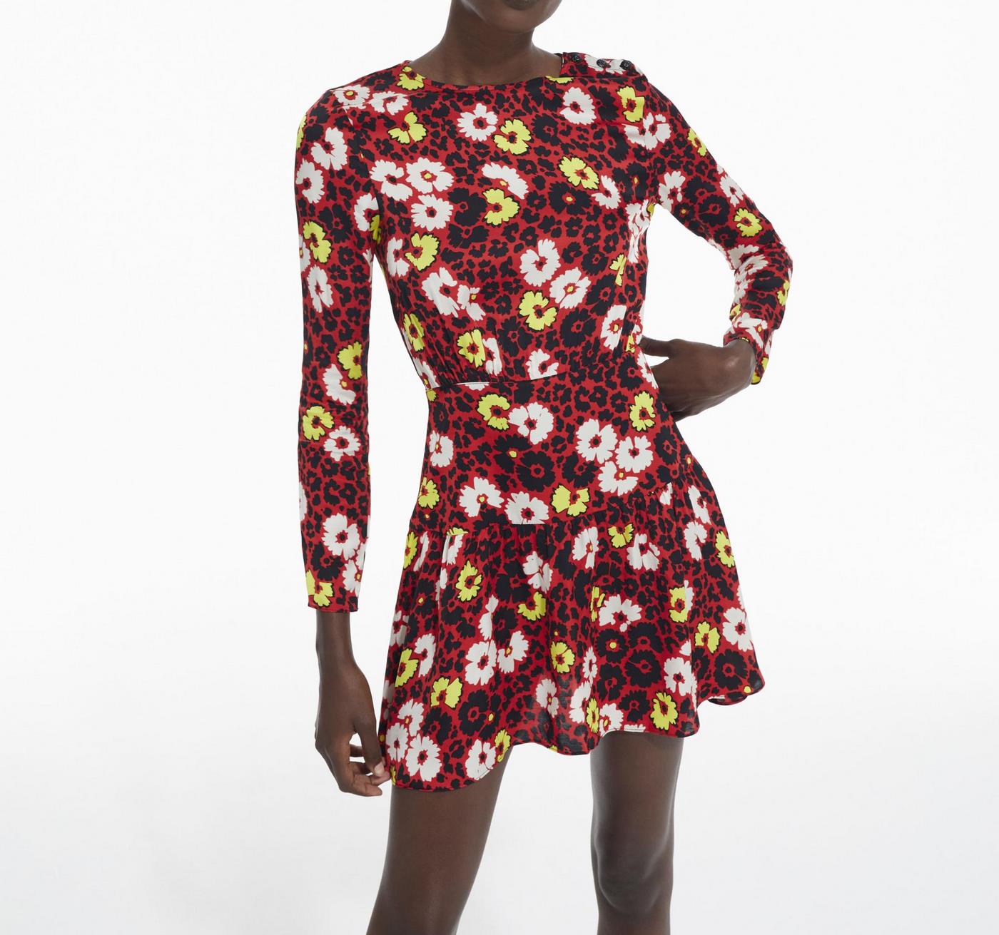 The Kooples - Vestido Patinador - Rojo - Mujer