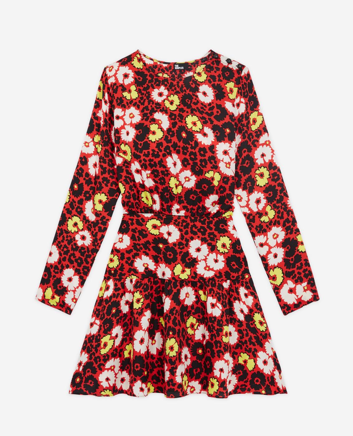 The Kooples - Vestido Patinador - Rojo - Mujer