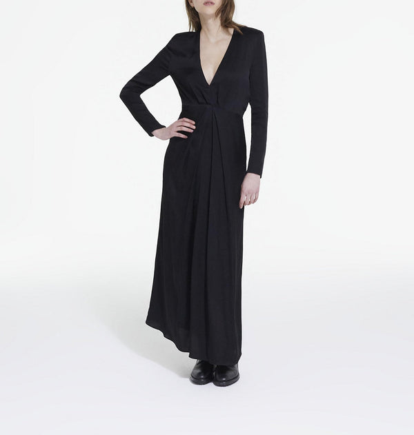 The Kooples - Vestido largo - Negro - Mujer
