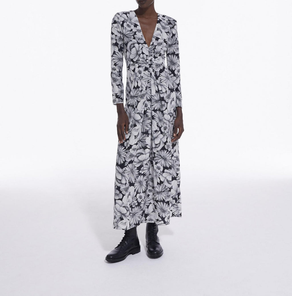The Kooples - Robe Longue En Soie - Noir - Femme