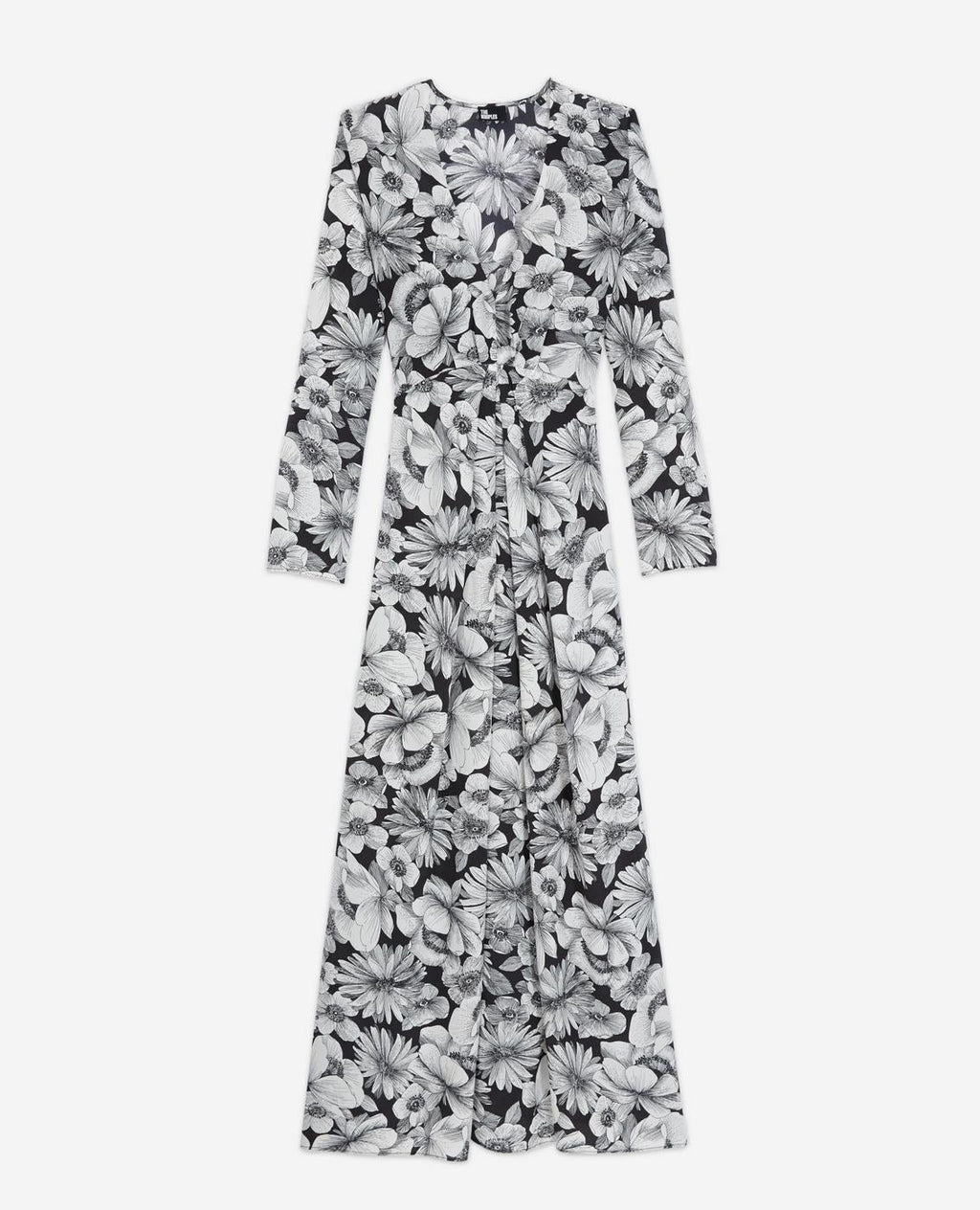The Kooples - Robe Longue En Soie - Noir - Femme