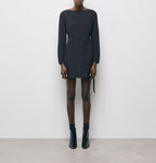 The Kooples - Robe Droite En Soie - Noir - Femme