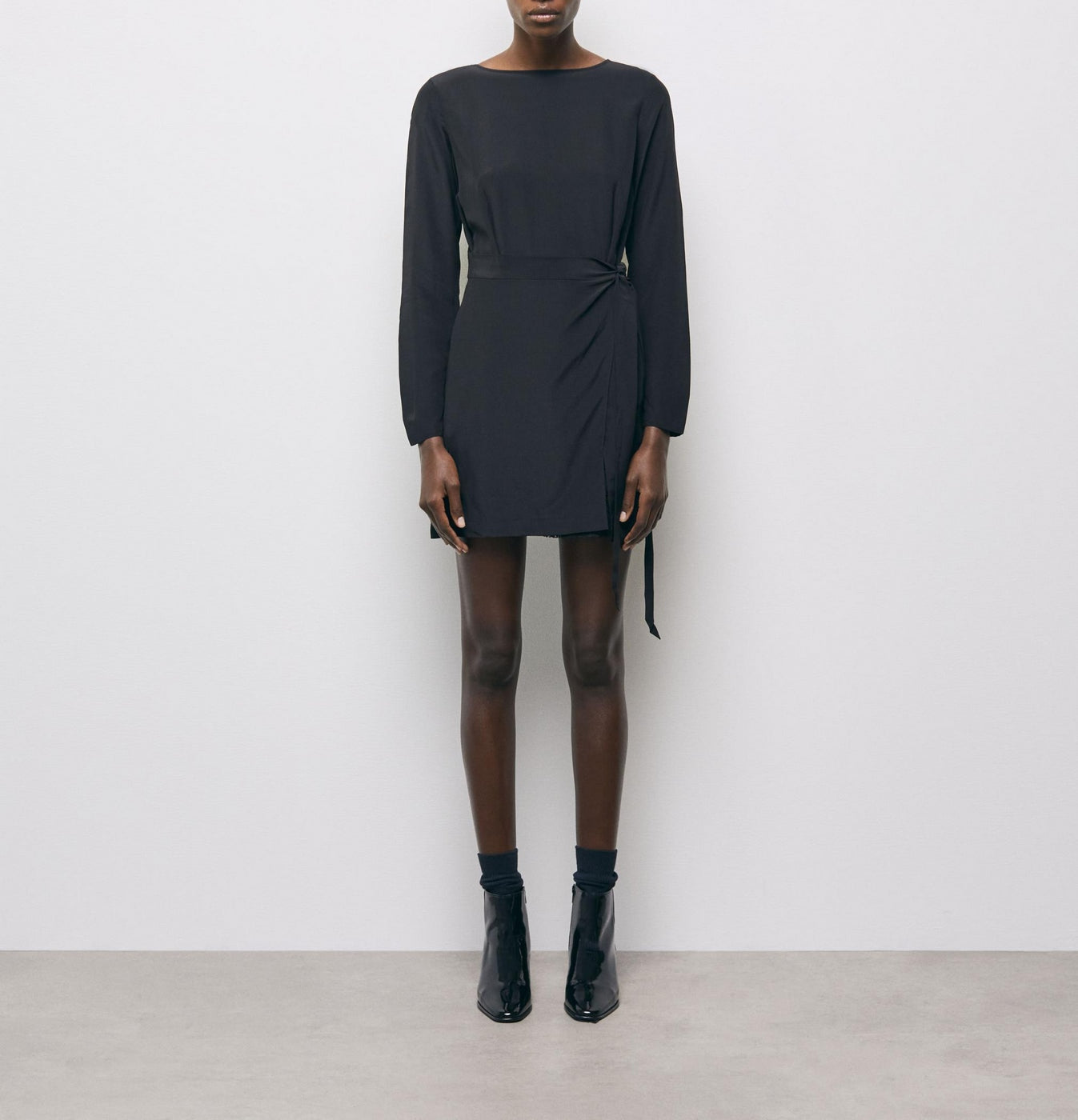 The Kooples - Robe Droite En Soie - Noir - Femme