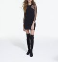 The Kooples - Robe Fourreau - Noir - Femme