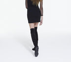 The Kooples - Robe Fourreau - Noir - Femme