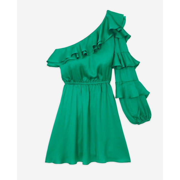 The Kooples - Robe Asymétrique - Vert - Femme
