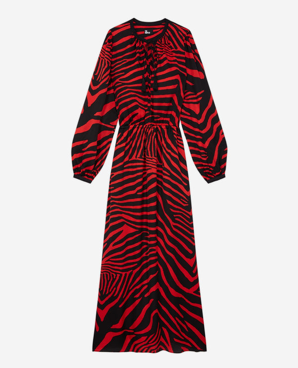 The Kooples - Vestido Largo - Rojo Y Negro - Mujer