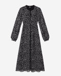 The Kooples - Robe Longue - Noir Et Blanc - Femme