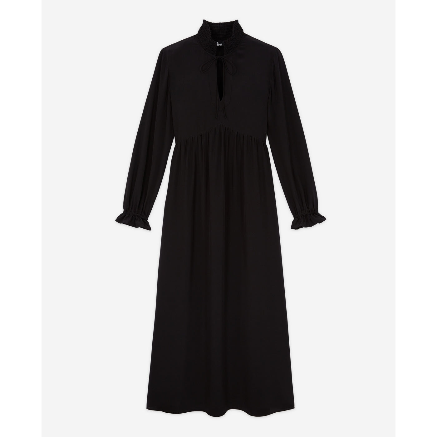 The Kooples - Robe Longue En Soie - Noir - Femme