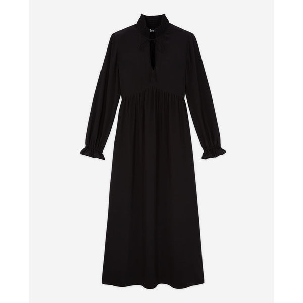 The Kooples - Long Silk Dress - Black - Women