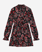 The Kooples - Robe - Noir Et Rouge - Femme