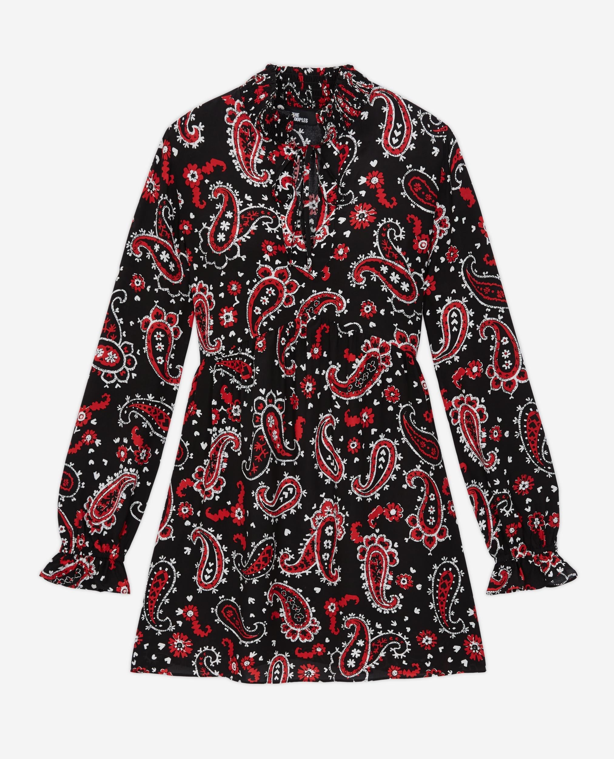The Kooples - Robe - Noir Et Rouge - Femme