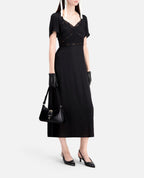 The Kooples - Robe Longue Mc Haut Dentelle - Femme