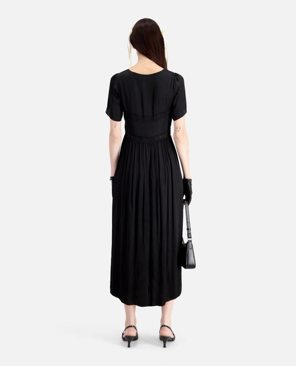 The Kooples - Robe Longue Mc Haut Dentelle - Femme