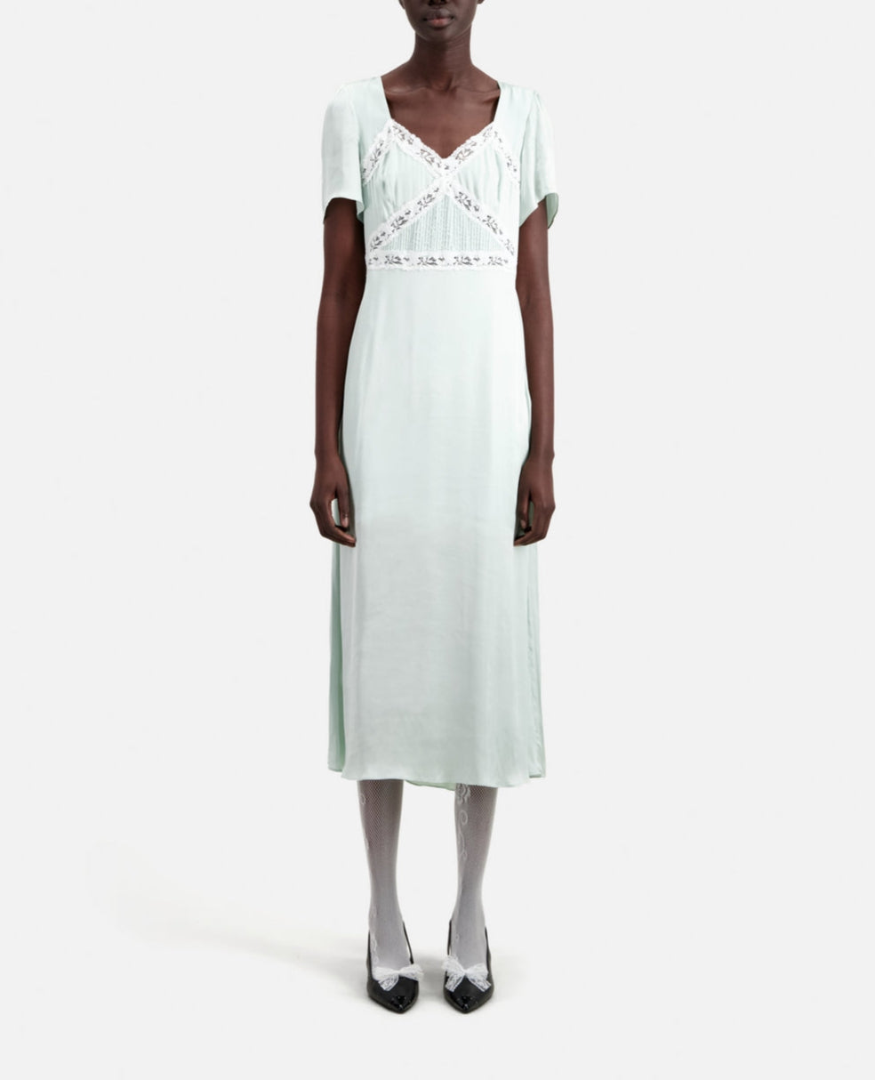 The Kooples - Robe Longue - Vert D'Eau - Femme