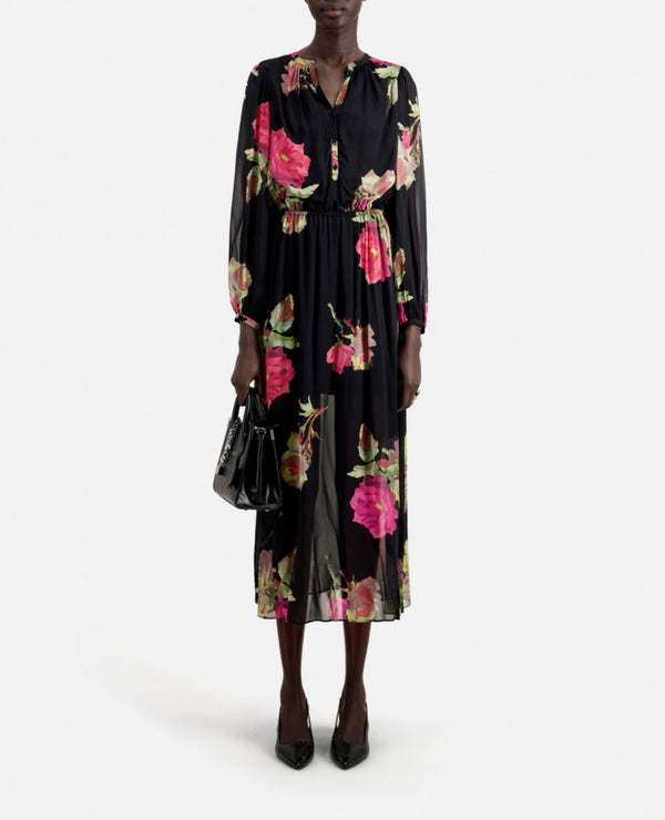The Kooples - Vestido largo - Negro - Mujer