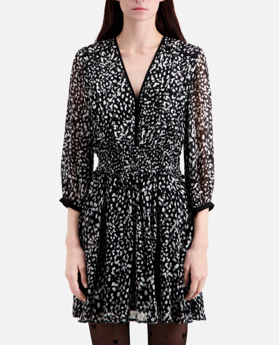 The Kooples - Robe Patineuse - Noir - Femme