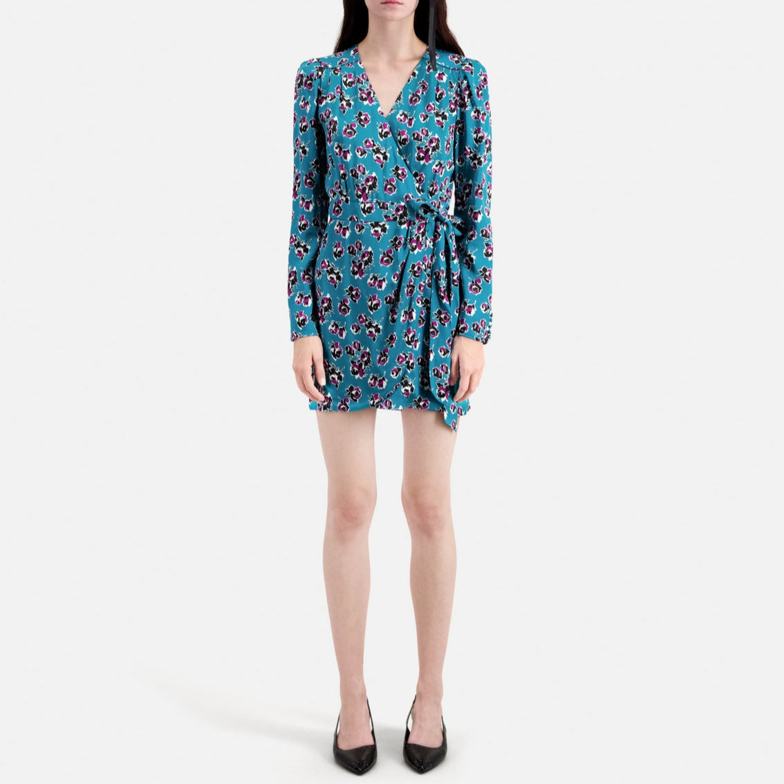 The Kooples - Vestido Patinador - Azul - Mujer