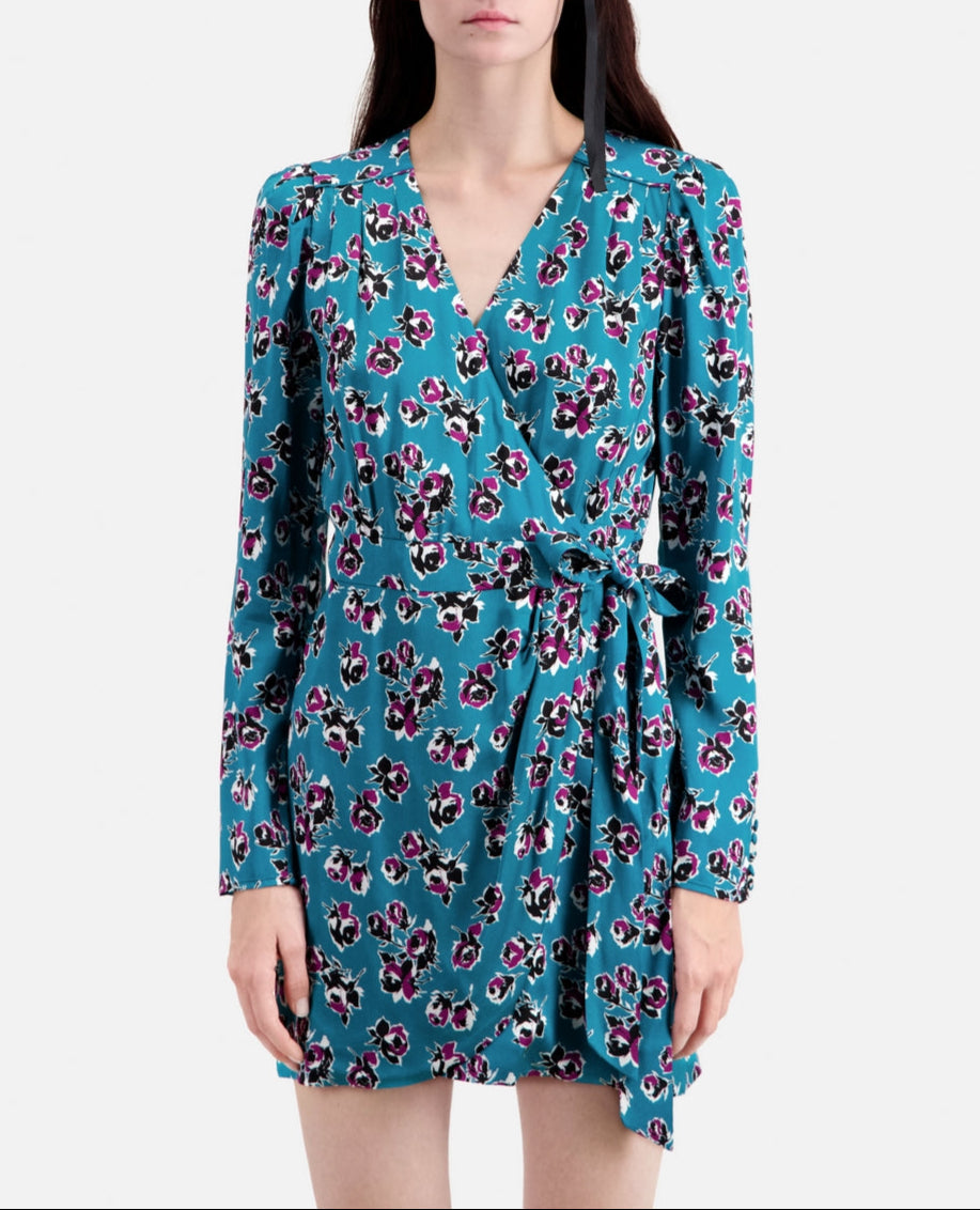The Kooples - Vestido Patinador - Azul - Mujer