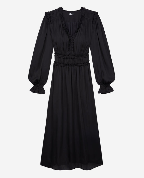 The Kooples - Vestido largo - Negro - Mujer