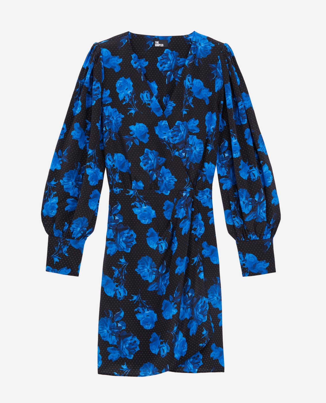 The Kooples - Vestido Cruzado De Seda - Negro - Mujer
