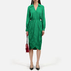 The Kooples - Midi Jacquard Wrap Dress - Women