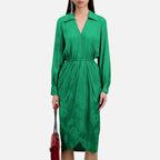 The Kooples - Midi Jacquard Wrap Dress - Women
