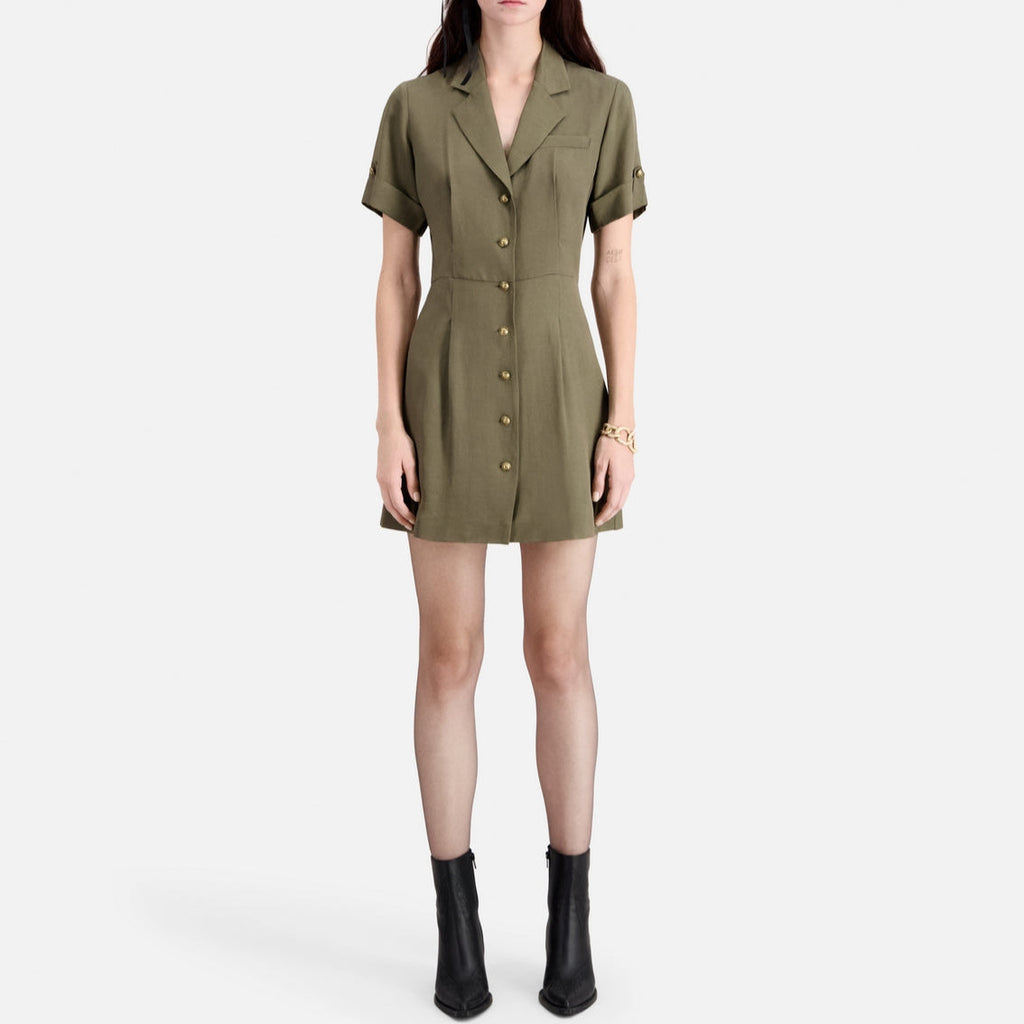 The Kooples - Robe Chemise - Kaki - Femme