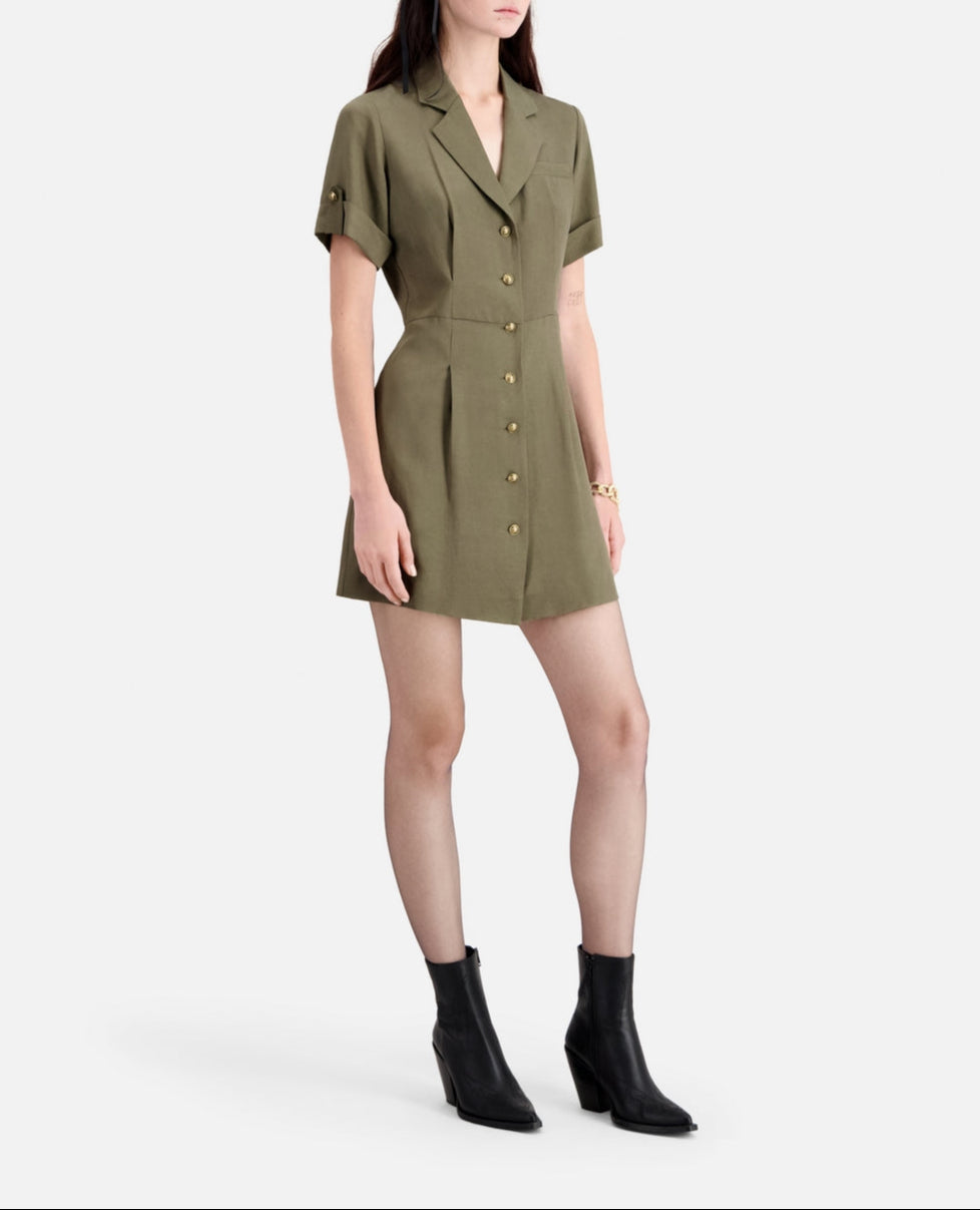 The Kooples - Robe Chemise - Kaki - Femme