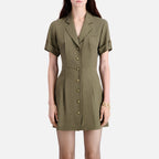 The Kooples - Robe Chemise - Kaki - Femme