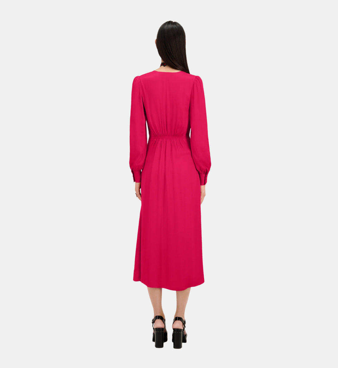 The Kooples - Robe Longue Nouee Manhce Longue