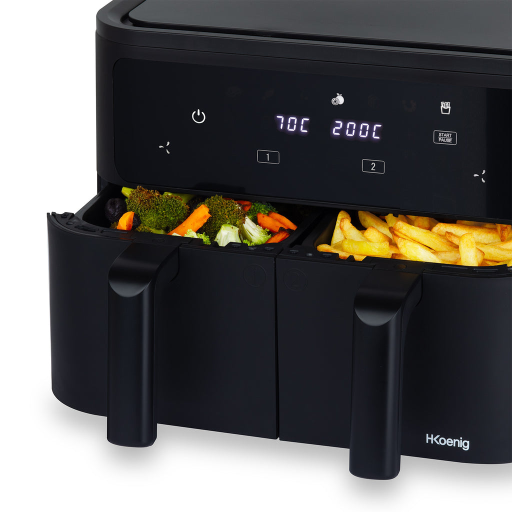 Double Air Fryer 2x4.5L - Black