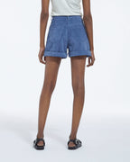 The Kooples - Straight Suede Shorts - Blue - Women