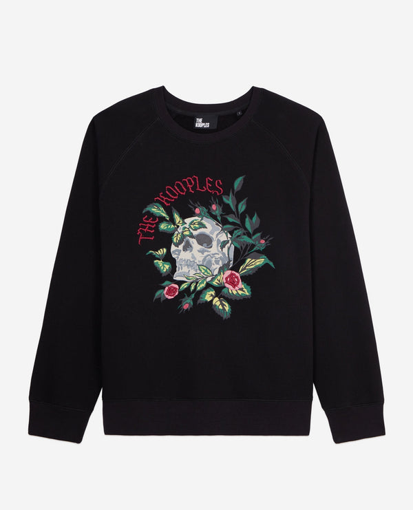 The Kooples - Sweatshirt Avec Print Skull And Flowers - Femme