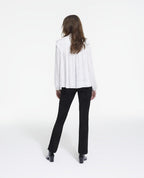 The Kooples - Top Manga Larga con Cuello Smock - Mujer