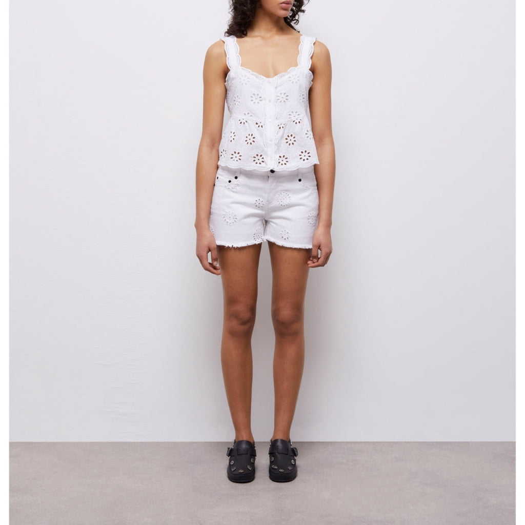 The Kooples - Crop Top - Blanc - Femme