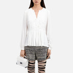 The Kooples - Top plisado de manga larga - Mujer