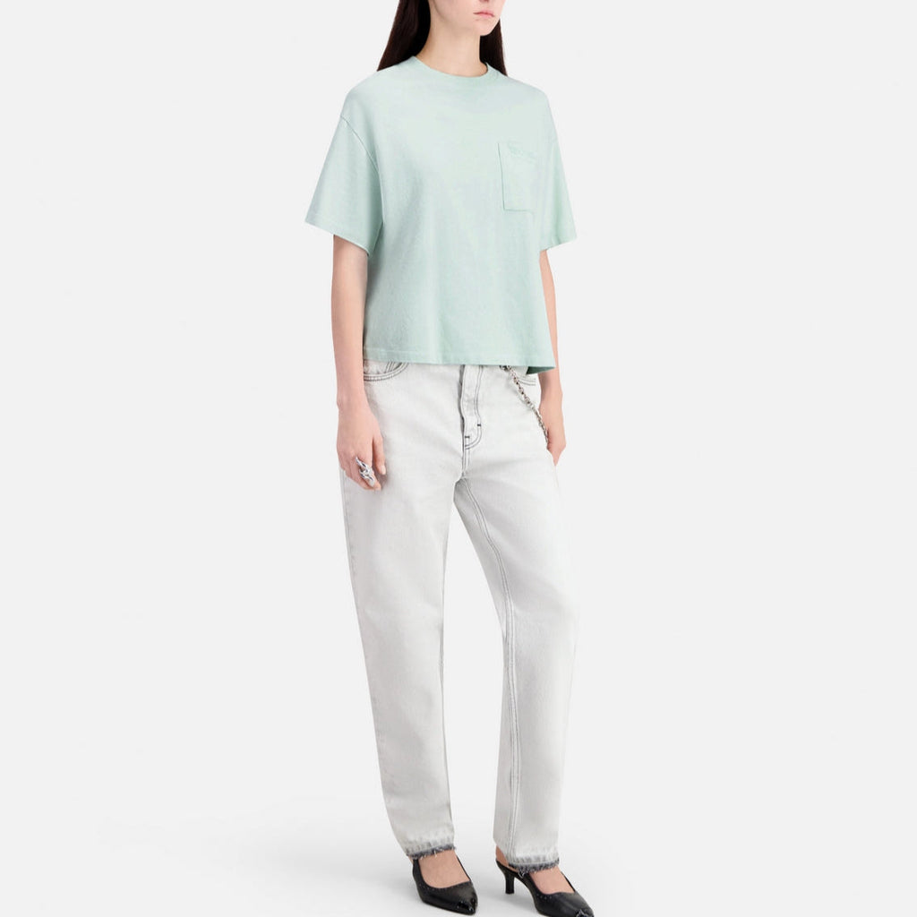 The Kooples - Camiseta Cropped con Bolsillo en el Pecho - Mujer