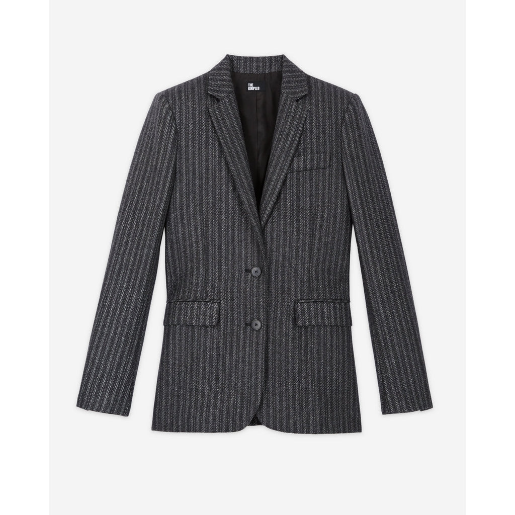 The Kooples - Cazadora Lana - Negro - Mujer