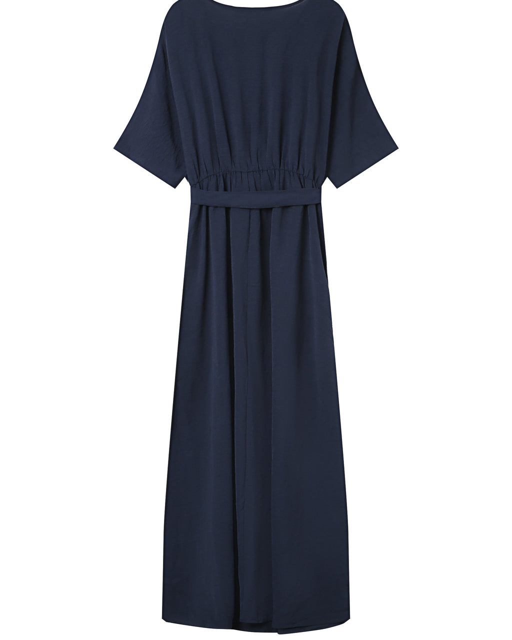 Maud Long Wrap Dress Navy