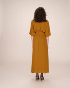 Ochre Long Wrap Dress Maud