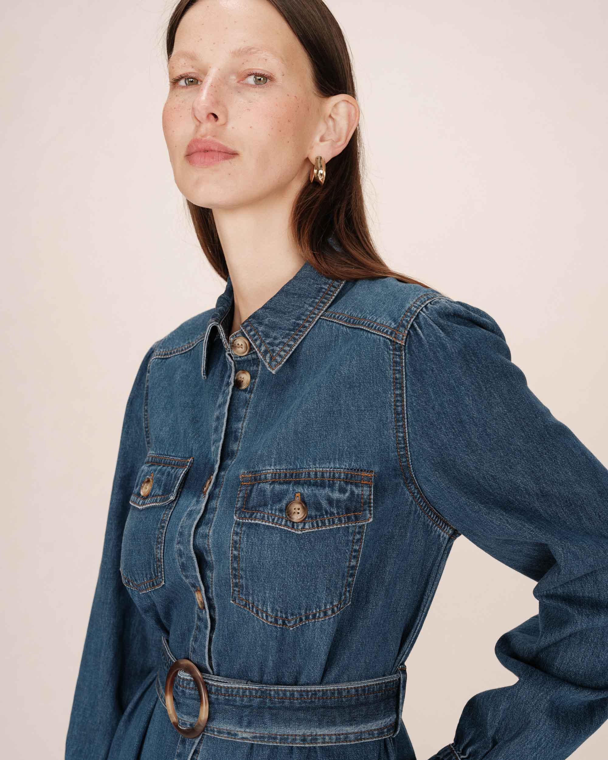 Long Shirt Dress Medium Blue Shanie