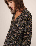 Short Black Floral Dress Sirius