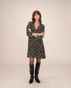 Short Black Floral Dress Sirius