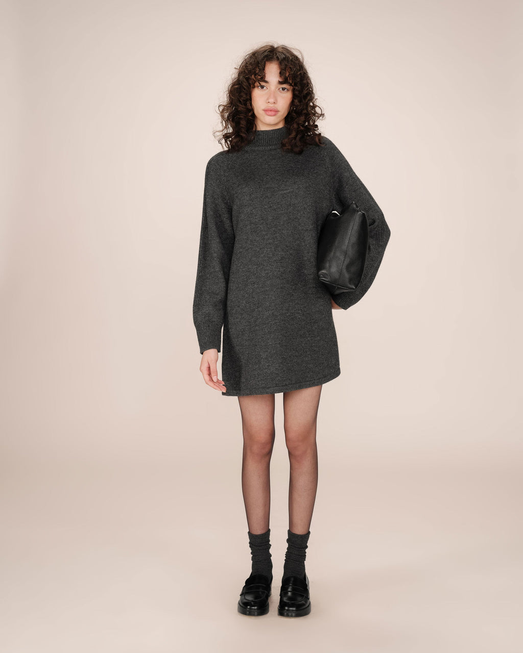 Vestido Jersey Corto Antracita Sandrine